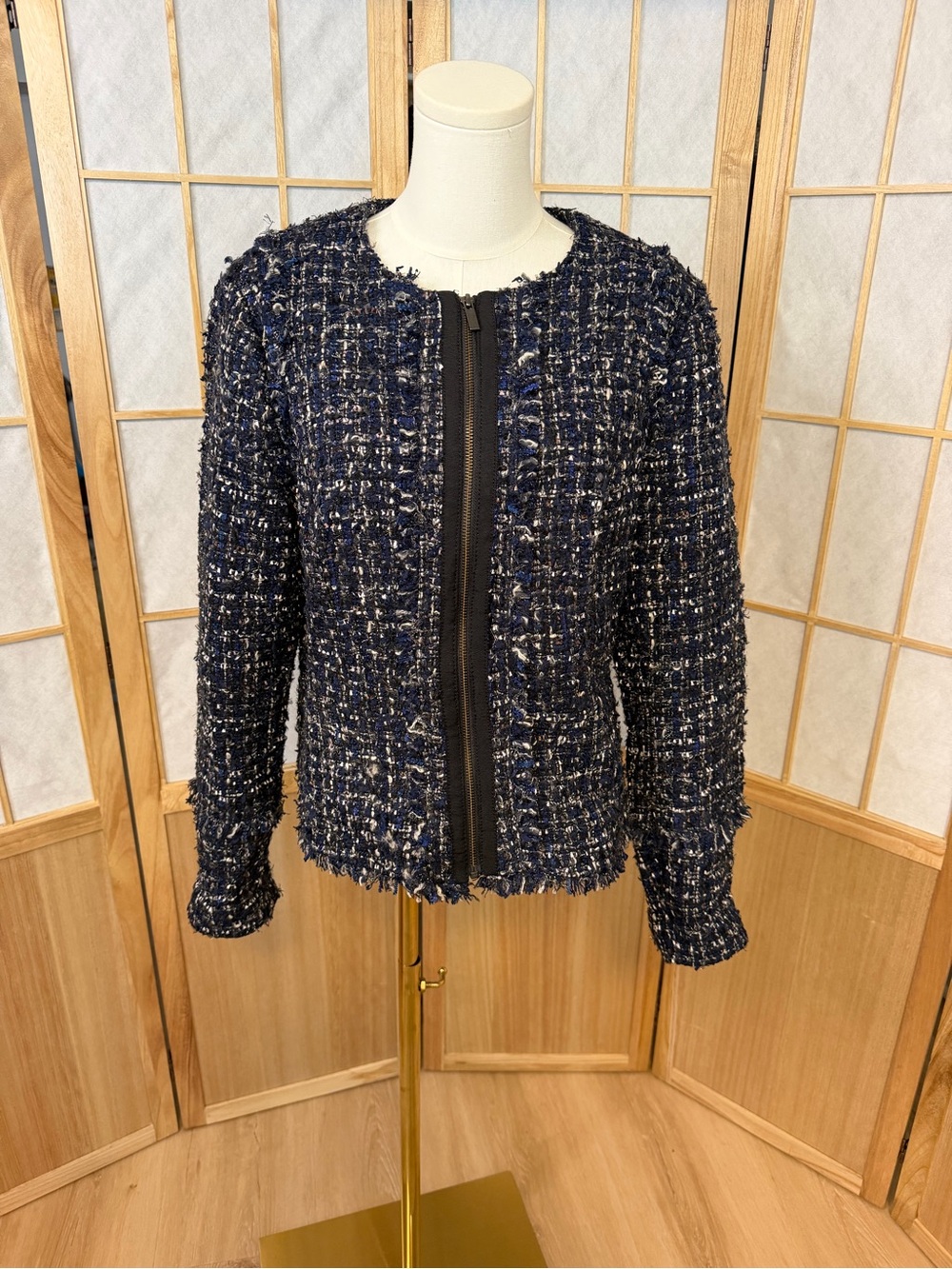Banana Republic Metallic Tweed Bouclé Jacket – Size 12